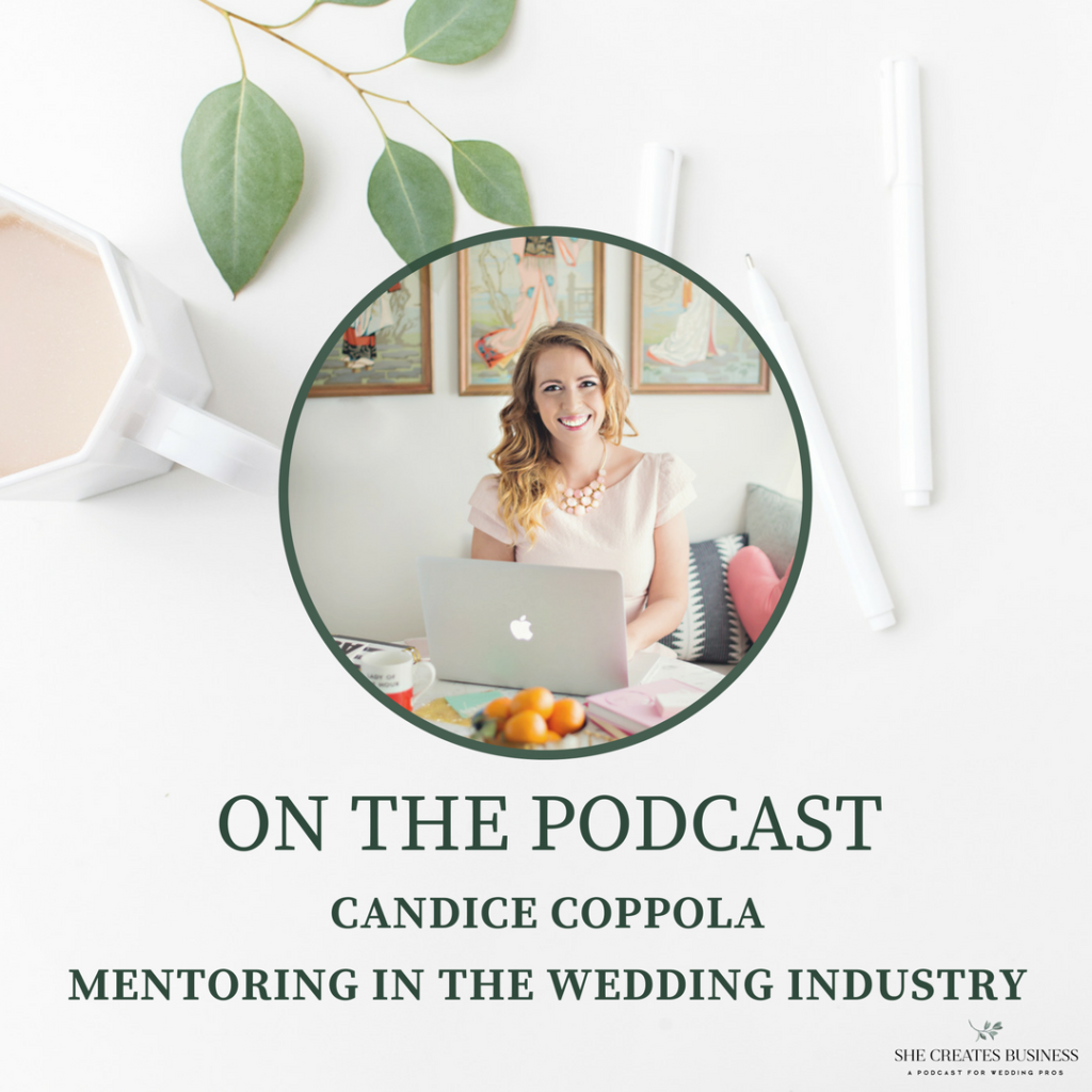 I'm excited to share with you that I am participating in a series of 3 podcasts with She Creates Business Podcast–a podcast for wedding professionals! 

I share information on action steps to create a sound business, why you should hire a business mentor, pricing, sales, and more. Stay tuned for my next podcast, coming up soon.