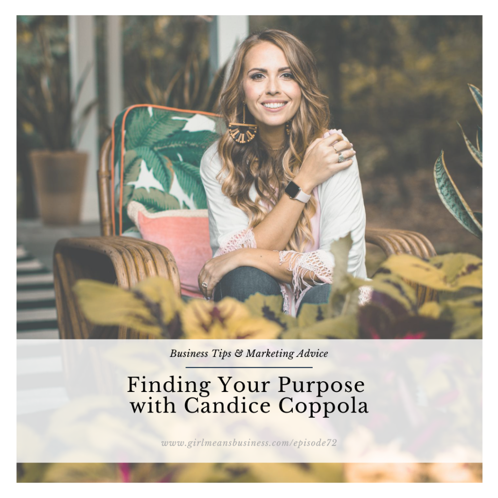 Imagine waking up every morning driven by your purpose, serving the type of clients who value your work.   Purpose is powerful. It's what drives us everyday to do the work that we do and serve our clients well. If you're struggling in business right now, I want you to ask yourself this question: Why I do what I do?   This week on the GMB podcast I am chatting with author, podcast host, and entrepreneur Candice Coppola, who believes that if you want your dream business - you have to become the owner that dream business needs. As a successful entrepreneur who grew a business from the spare bedroom of her home into a multi-country, multi-six figure company - it's safe to say she's navigated the bumpy road of entrepreneurship.   Her 5-star podcast, The Power in Purpose, explores how to build a profitable business with purpose—and the stories behind successful entrepreneurs who have.   Check out what she has to say and follow along with her on social media for more tips and advice.  