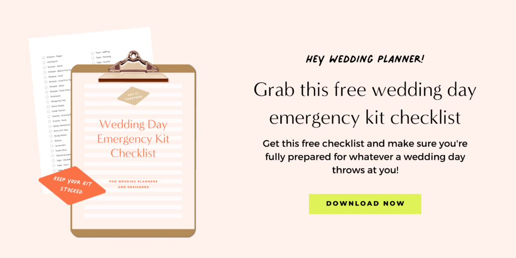 Everything I keep in my wedding emergency kit as a wedding planner