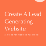 Develop a lead generating website for wedding planners offering a comprehensive guide.