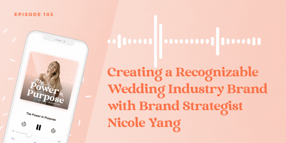 If you're in the wedding industry, you know that standing out from the competition is really important for your success - but it's also becoming so difficult - because EVERYONE is starting to look the same. So, how do you create a recognizable brand that sets you apart? On this episode of The Power in Purpose Podcast, I’m joined by MY graphic designer and branding strategist, Nicole Yang, to discuss just that. In this episode, we dive into how to create a recognizable brand in the wedding industry and how to have consistent branding!