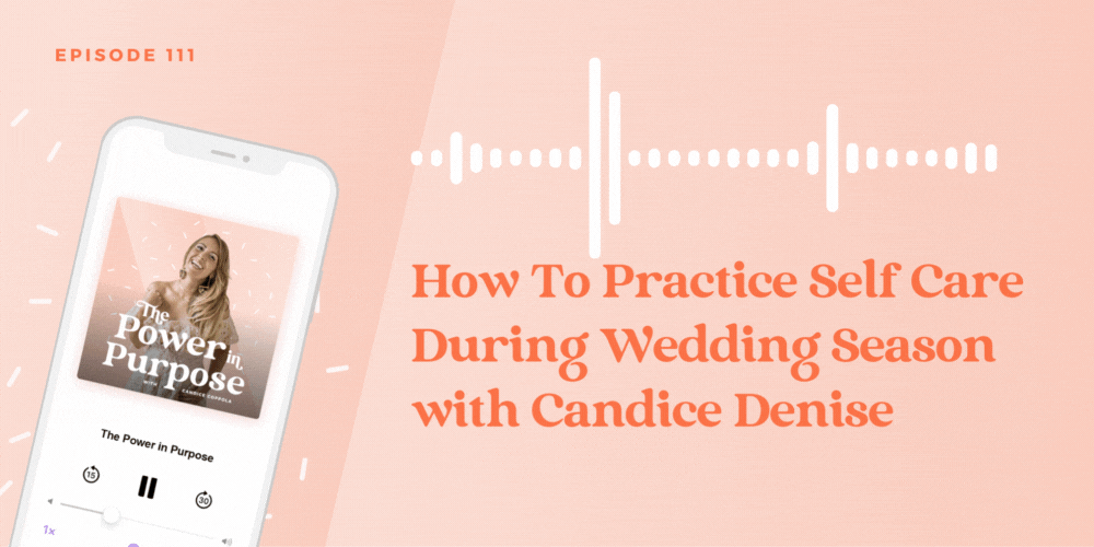You're in the thick of wedding season. I know you're busy. Between current client work, marketing to new customers, offboarding your wedding clients, and trying to keep your business afloat - wedding season is NEVER easy. So how can you start taking care of yourself while taking care of your clients? On this episode of the podcast, I'm joined by self care expert Candice Denise, and she shares with you some simple and practical tips for wedding industry self care.