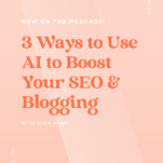 Sara Dunn shares some wedding pro SEO tips on how you can use the powers of AI to rank on Google and get found by your dream clients.