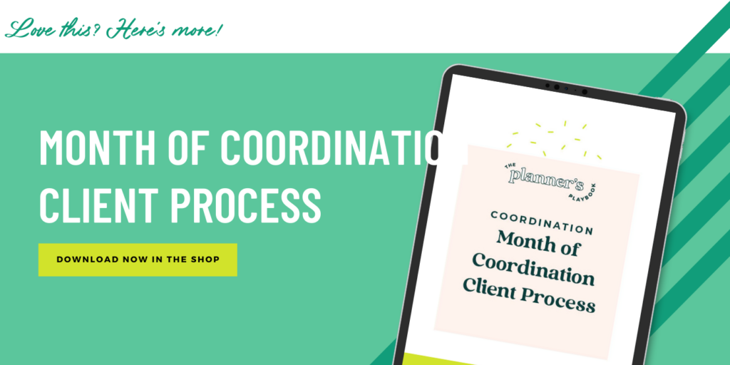 Month of coordination client process. Day of coordination.