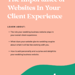 Promotional graphic emphasizing the significance of websites in client experience with a call to action to listen to related content by Alex Collier.