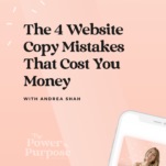 Every wedding pro I know is on the struggle bus this season with sales… And sure, most of what we're experiencing is part of the 'wedding gap' (and an election year), but could your website copy also be the problem? Worse, is your copy catfishing people?! Copywriter to wedding pros Andrea Shah joins me in this episode to talk about the four biggest mistakes she sees wedding pros making with their website copy and how to fix it. In this episode of The Power in Purpose podcast, Andrea shares the four BIGGEST mistakes wedding pros make with their website copy (number three was definitely my personal favorite).