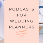 Promotional graphic for Candice Coppola's wedding planner podcast targeting wedding planners, featuring expert advice.