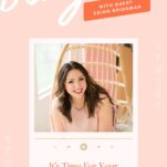 Podcast episode promo featuring guest Erinn Bridgman, with text "It’s Time For Your Wedding Business To Build You Wealth," and a photo of a smiling woman, diving into money stress in the wedding industry.