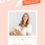 A smiling woman in a white top sits in a bright room. Text reads: "binge it," "Breaking Into the Luxury Market," and "Why Your Dream Clients Aren’t Booking. EP #209.